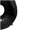 balon foliowy metalizowana cyfra 3 czarny partydeco 33 dgt