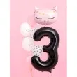 balon foliowy metalizowana cyfra 3 czarny partydeco 33 dgt