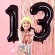balon foliowy metalizowana cyfra 3 czarny partydeco 33 dgt