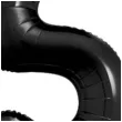 balon foliowy metalizowana cyfra 5 czarny partydeco 33 dgt