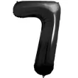 balon foliowy metalizowana cyfra 7 czarny partydeco 33 dgt