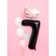 balon foliowy metalizowana cyfra 7 czarny partydeco 33 dgt