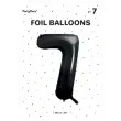 balon foliowy metalizowana cyfra 7 czarny partydeco 33 dgt