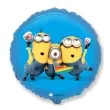 balon foliowy minionki niebieski flexmetal 18 rnd