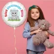 balon foliowy mis i pastelki dzien pluszowego misia bialy 18 rnd