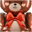 balon foliowy mis z kokardka stojacy brazowy partydeco 34 shp