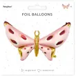 balon foliowy motyl rozowo zloty partydeco 47 shp
