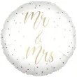 balon foliowy mr mrs bialy procos 18 rnd