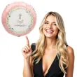 balon foliowy my first communion dekoracja na komunie swieta rozowy 18 rnd