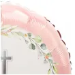 balon foliowy my first communion dekoracja na komunie swieta rozowy 18 rnd