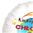 balon foliowy najlepszy chlopak w kosmosie bialy 18 rnd
