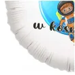 balon foliowy najlepszy chlopak w kosmosie bialy 18 rnd
