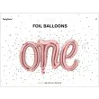 balon foliowy napis one rozowe zloto partydeco 26 shp