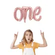 balon foliowy napis one rozowe zloto partydeco 26 shp
