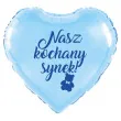 balon foliowy nasz kochany synek niebieski blekitny 18 hrt