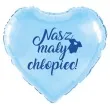 balon foliowy nasz maly chlopiec niebieski blekitny 18 hrt