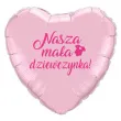 balon foliowy nasza mala dziewczynka fuksja rozowy 18 hrt