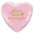 balon foliowy nasza mala dziewczynka zloty rozowy 18 hrt