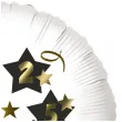 balon foliowy nowy rok 2025 z gwiazdami bialy 18 rnd