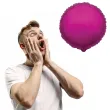 balon foliowy okragly purpurowy flexmetal 9 rnd
