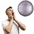 balon foliowy okragly satynowy popielaty amscan 17 rnd