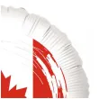 balon foliowy panstwa swiata kanada bialy 18 rnd