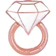 balon foliowy pierscionek z diamentem rozowe zloto partypal 31 shp