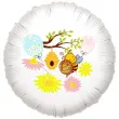 balon foliowy pszczolka prymulka bialy 18 rnd