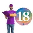 balon foliowy rainbow liczba 18 grabo 18 rnd