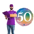balon foliowy rainbow liczba 50 grabo 18 rnd