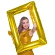 balon foliowy ramka do zdjec frame zloty folat 33 shp