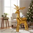 balon foliowy renifer swiateczny stojacy zloty partydeco 43 shp