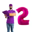 balon foliowy rozowa radosc cyfra 2 rozowy funnyfashion 41 dgt