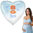 balon foliowy serce baby boy mis dekoracja na baby shower niebieski ombre 18 hrt