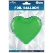balon foliowy serce classic zielony partypal 18 hrt