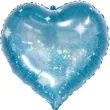 balon foliowy serce holo galactic turkusowy folat 24 hrt