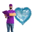 balon foliowy serce holo galactic turkusowy folat 24 hrt