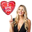 balon foliowy serce i love you z konfetti flexmetal 18 hrt