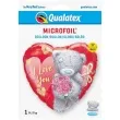 balon foliowy serce i love you z misiem qualatex 18 hrt