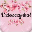 balon foliowy serce kwiat jabloni dziewczynka dekoracja na baby shower gender reveal 18 hrt
