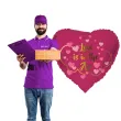 balon foliowy serce love is in the air bordowy folat 18 hrt