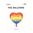 balon foliowy serce love is love kolorowy partydeco 14 hrt
