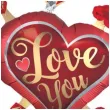 balon foliowy serce love you amscan 34 hrt