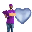 balon foliowy serce matowe granatowy partypal 18 hrt