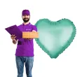 balon foliowy serce matowe zielony partypal 18 hrt