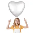 balon foliowy serce matowy bialy jix 18 hrt