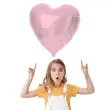 balon foliowy serce metallic matte rozowy jasny folat 18 hrt