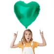 balon foliowy serce metallic matte zielony folat 18 hrt