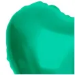 balon foliowy serce metallic matte zielony folat 18 hrt