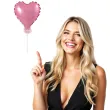 balon foliowy serce na patyczku rozowy godan 3 hrt
